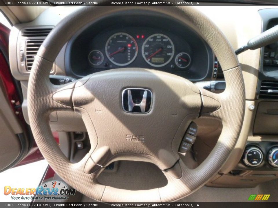2003 Honda CR-V EX 4WD Chianti Red Pearl / Saddle Photo #22