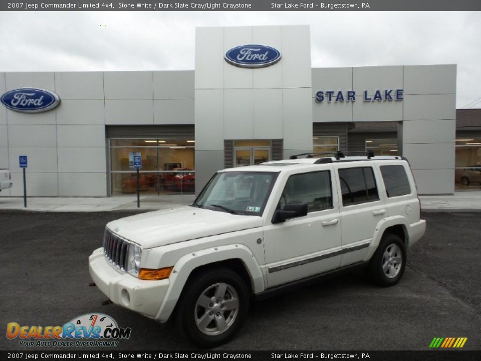 2007 Jeep Commander Limited 4x4 Stone White / Dark Slate Gray/Light Graystone Photo #1