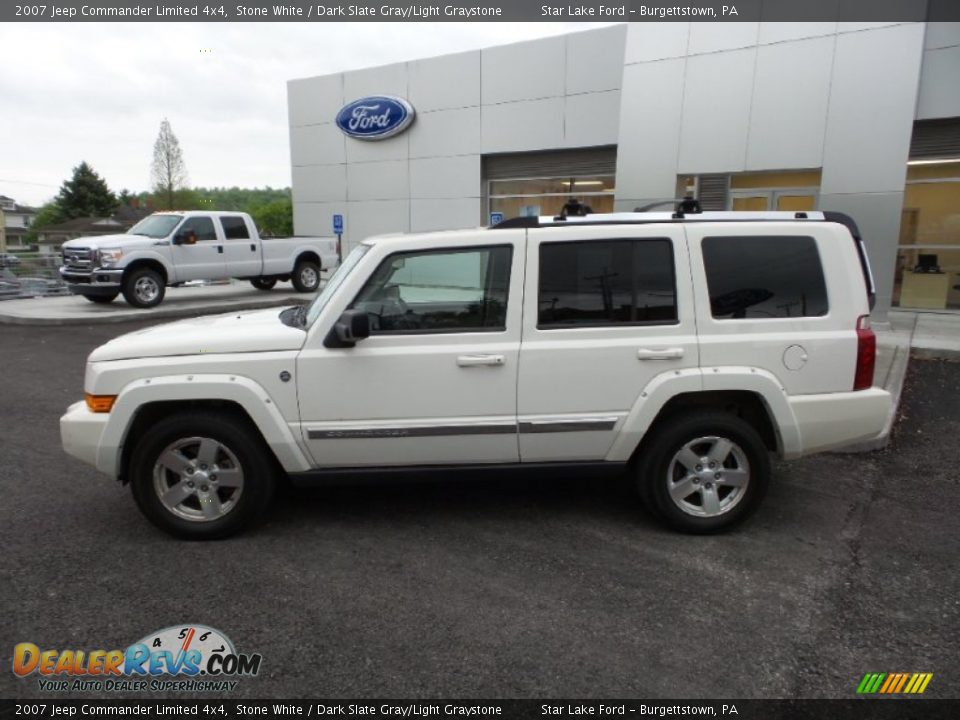 2007 Jeep Commander Limited 4x4 Stone White / Dark Slate Gray/Light Graystone Photo #2