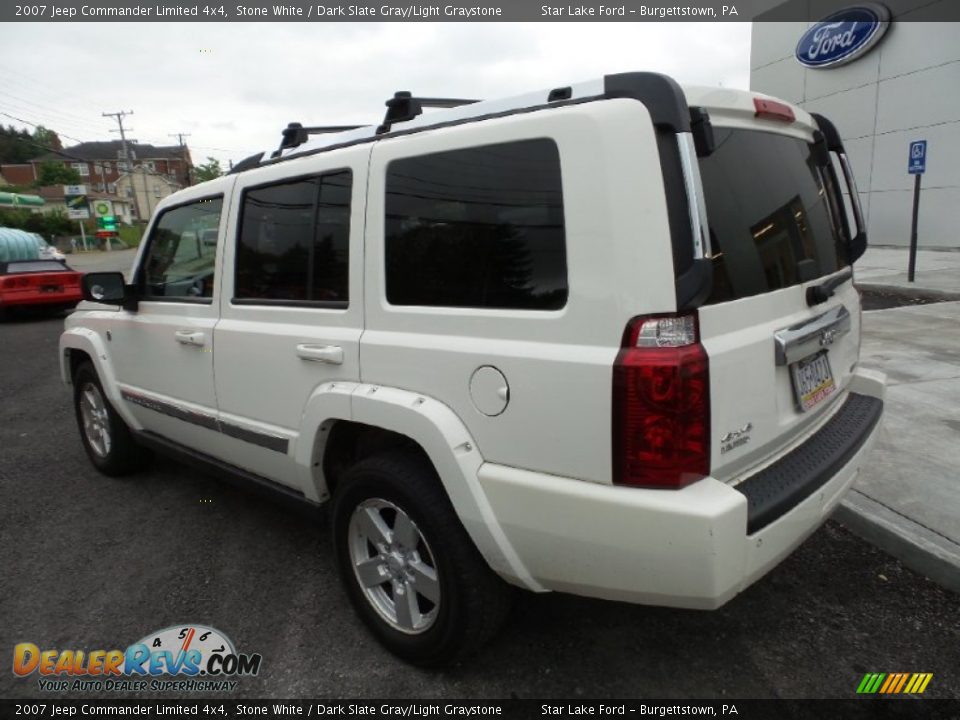 2007 Jeep Commander Limited 4x4 Stone White / Dark Slate Gray/Light Graystone Photo #3