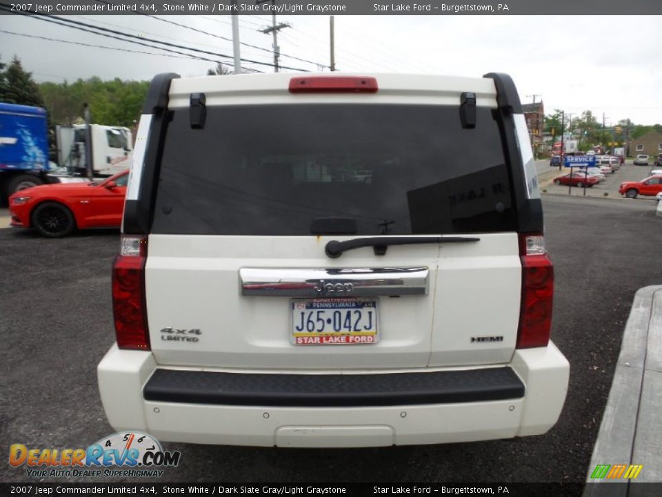 2007 Jeep Commander Limited 4x4 Stone White / Dark Slate Gray/Light Graystone Photo #4