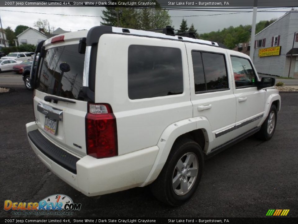 2007 Jeep Commander Limited 4x4 Stone White / Dark Slate Gray/Light Graystone Photo #5