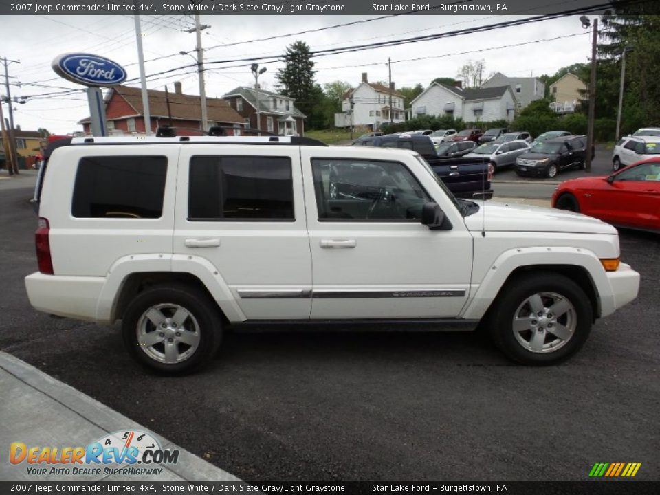 2007 Jeep Commander Limited 4x4 Stone White / Dark Slate Gray/Light Graystone Photo #6