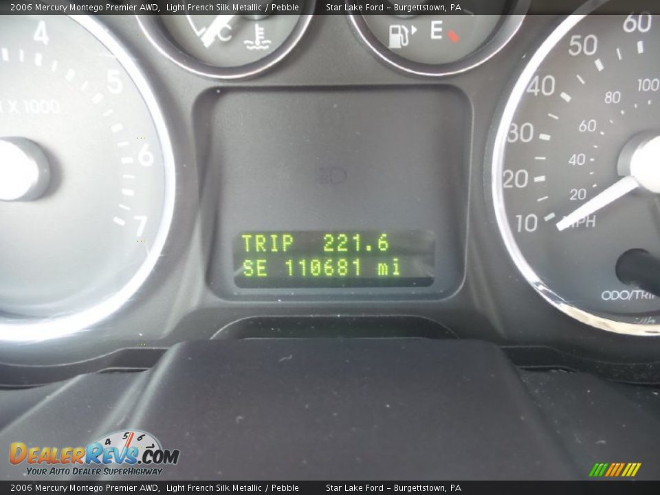 2006 Mercury Montego Premier AWD Light French Silk Metallic / Pebble Photo #20