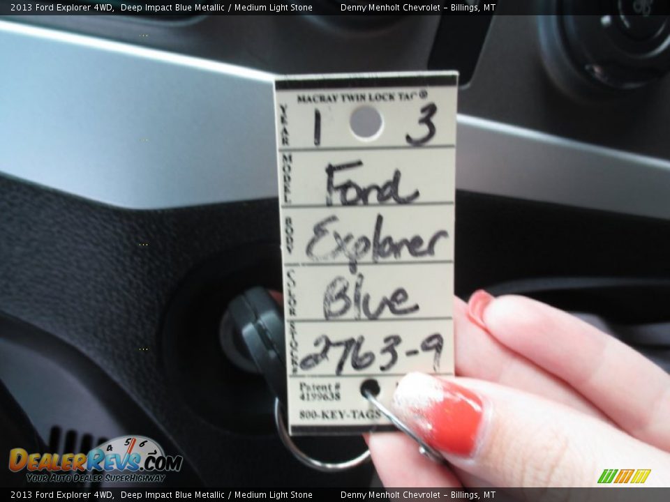 2013 Ford Explorer 4WD Deep Impact Blue Metallic / Medium Light Stone Photo #19