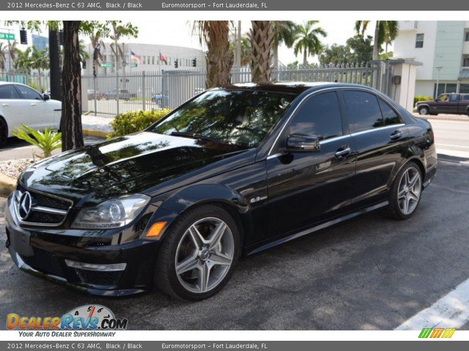 2012 Mercedes-Benz C 63 AMG Black / Black Photo #1