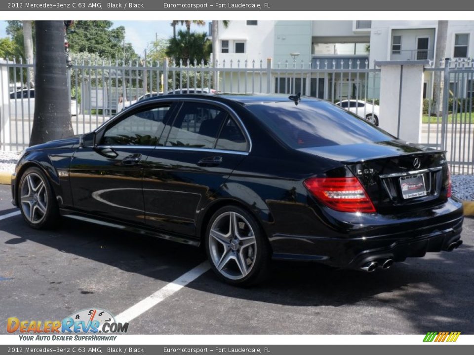 2012 Mercedes-Benz C 63 AMG Black / Black Photo #7