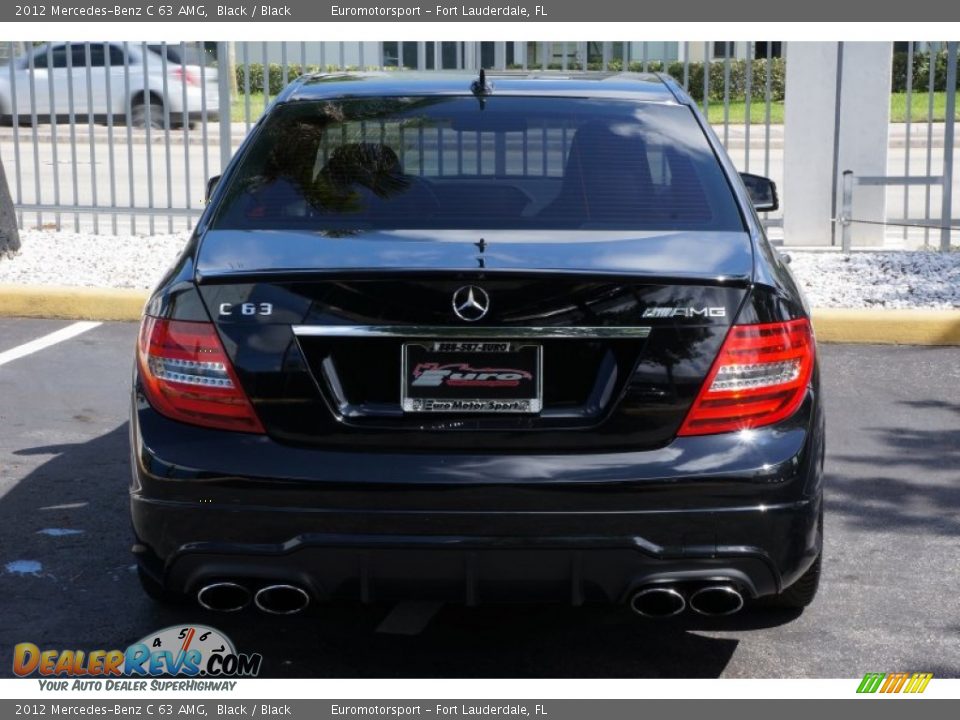 2012 Mercedes-Benz C 63 AMG Black / Black Photo #10