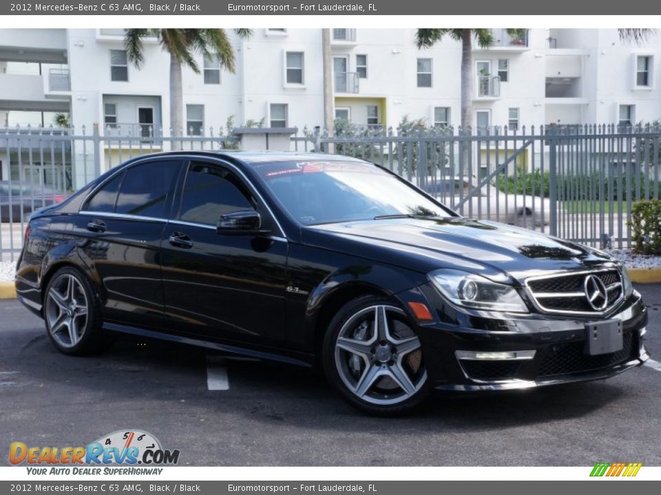 2012 Mercedes-Benz C 63 AMG Black / Black Photo #11