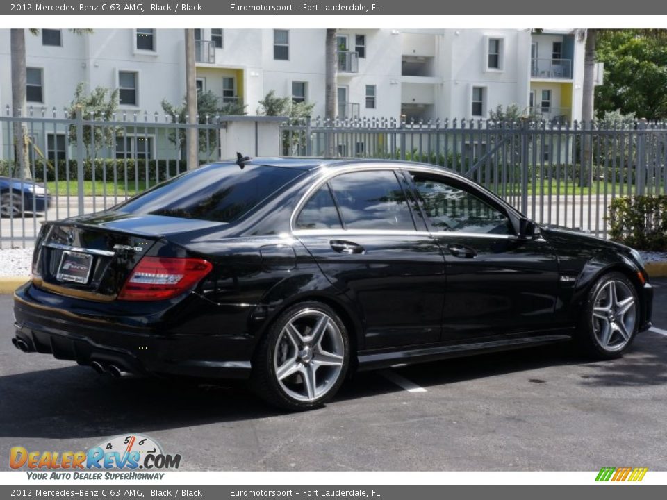 2012 Mercedes-Benz C 63 AMG Black / Black Photo #14