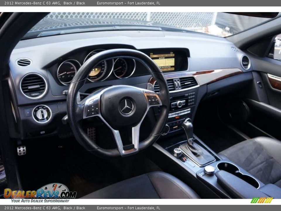 Black Interior - 2012 Mercedes-Benz C 63 AMG Photo #21