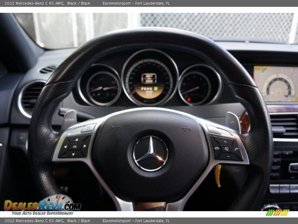 2012 Mercedes-Benz C 63 AMG Black / Black Photo #47