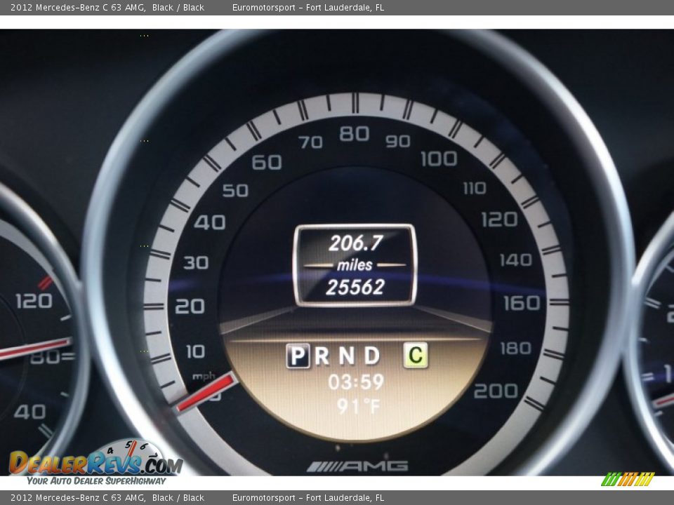 2012 Mercedes-Benz C 63 AMG Black / Black Photo #49