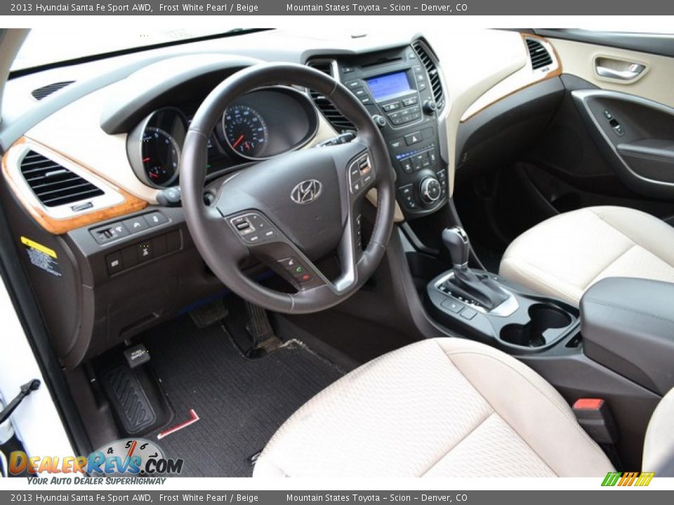 Beige Interior - 2013 Hyundai Santa Fe Sport AWD Photo #5