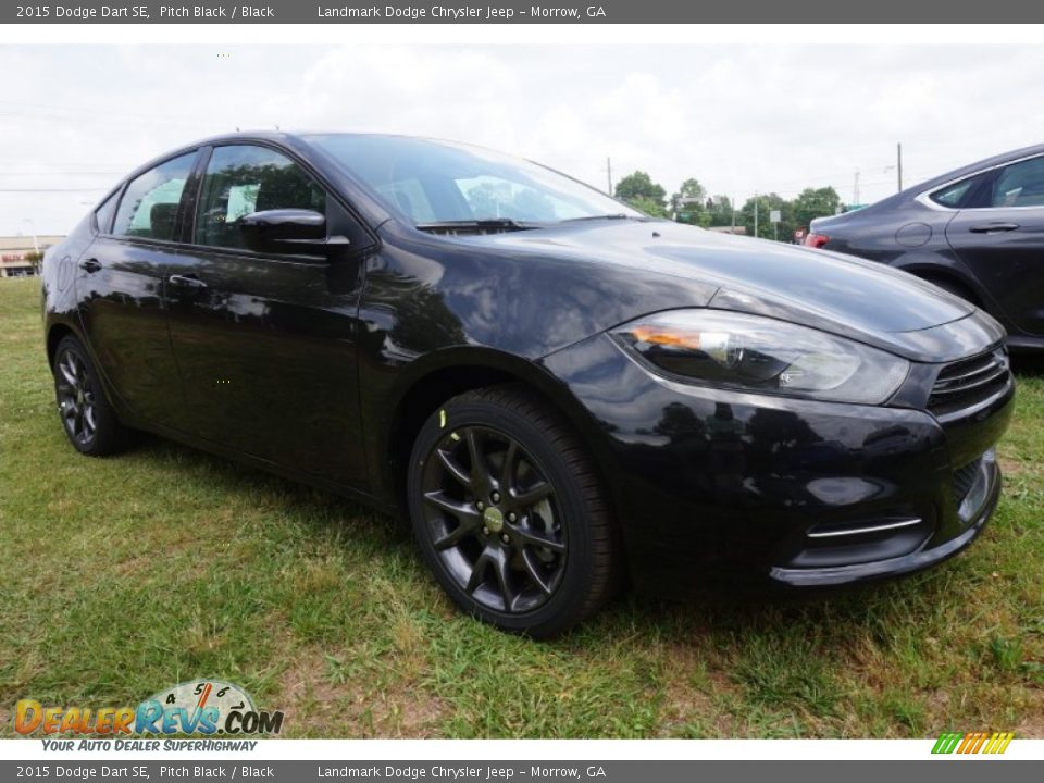 2015 Dodge Dart SE Pitch Black / Black Photo #4