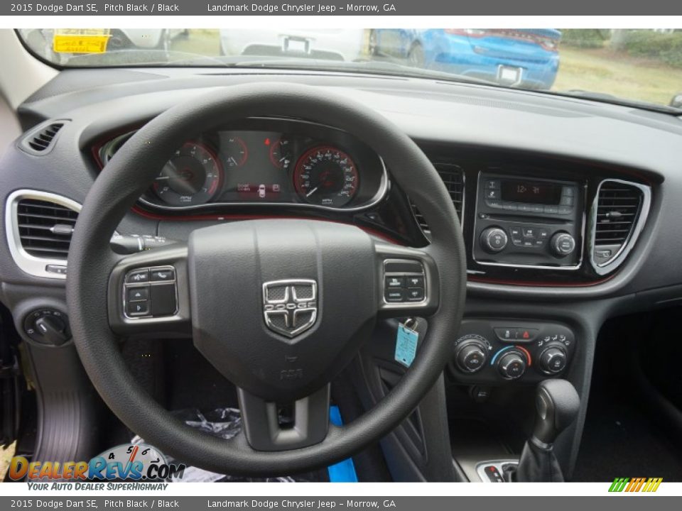 2015 Dodge Dart SE Pitch Black / Black Photo #6