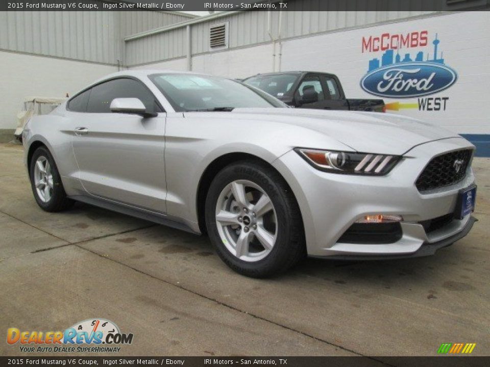 2015 Ford Mustang V6 Coupe Ingot Silver Metallic / Ebony Photo #1