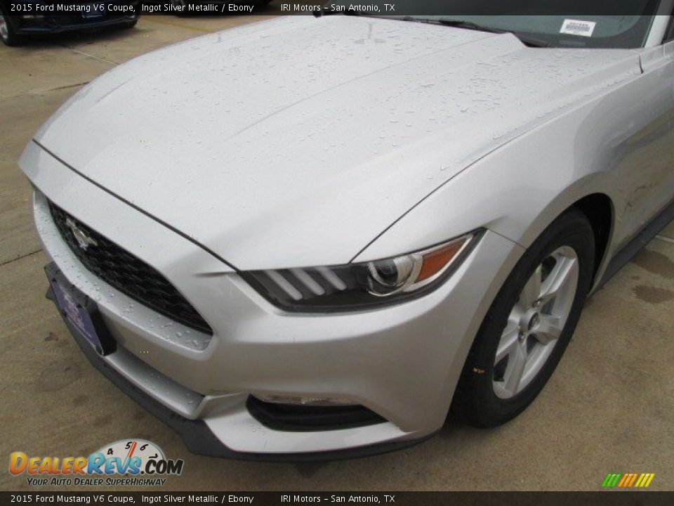 2015 Ford Mustang V6 Coupe Ingot Silver Metallic / Ebony Photo #10