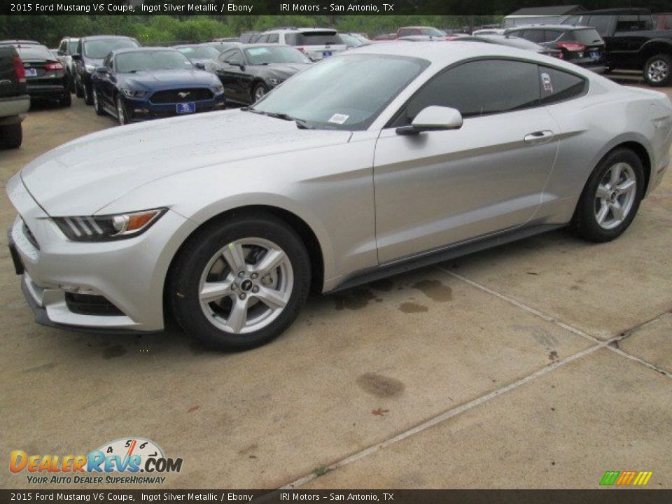 2015 Ford Mustang V6 Coupe Ingot Silver Metallic / Ebony Photo #11