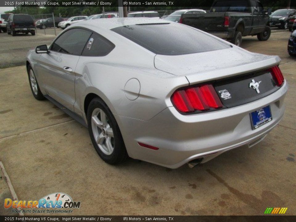 2015 Ford Mustang V6 Coupe Ingot Silver Metallic / Ebony Photo #12