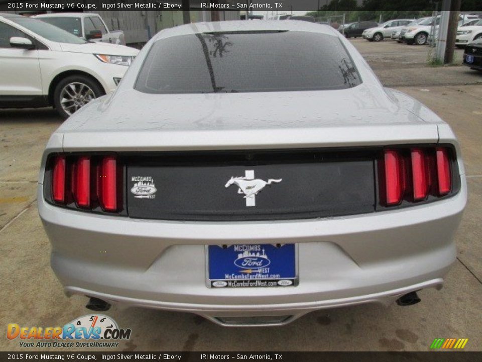 2015 Ford Mustang V6 Coupe Ingot Silver Metallic / Ebony Photo #13