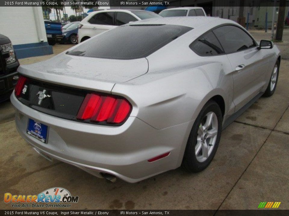 2015 Ford Mustang V6 Coupe Ingot Silver Metallic / Ebony Photo #15