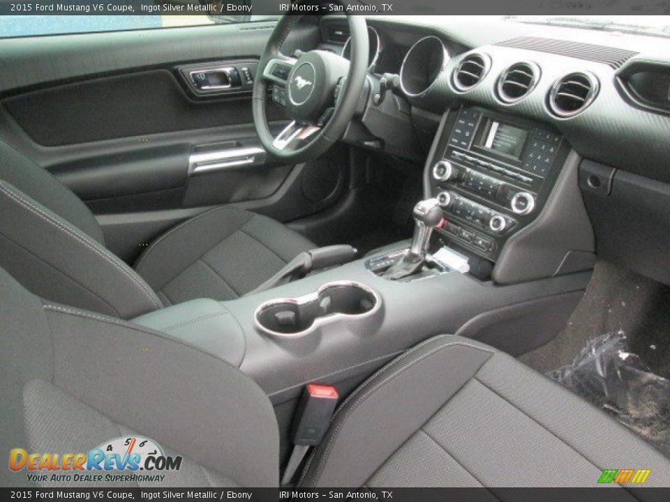 2015 Ford Mustang V6 Coupe Ingot Silver Metallic / Ebony Photo #20