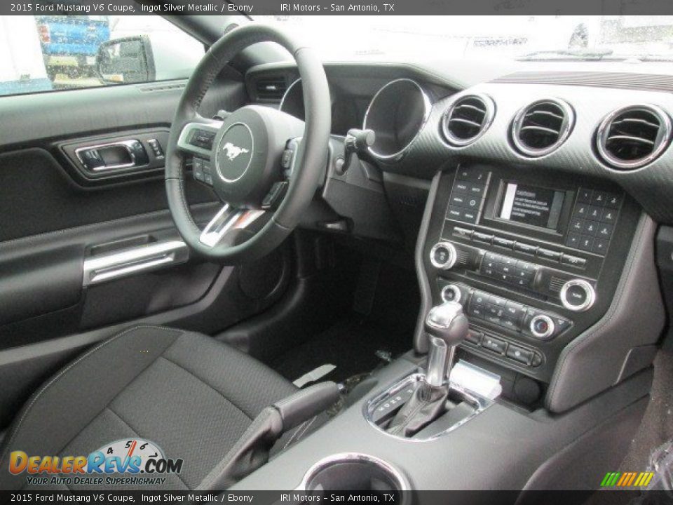 2015 Ford Mustang V6 Coupe Ingot Silver Metallic / Ebony Photo #21