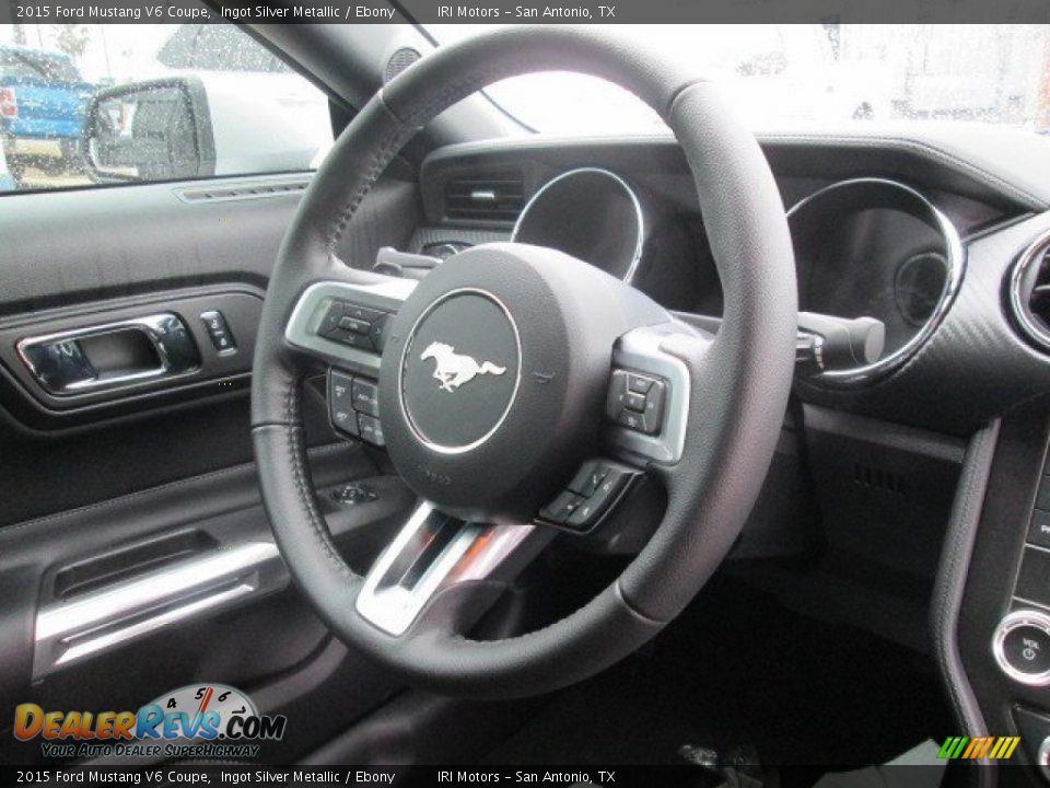 2015 Ford Mustang V6 Coupe Ingot Silver Metallic / Ebony Photo #23