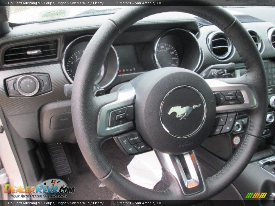 2015 Ford Mustang V6 Coupe Ingot Silver Metallic / Ebony Photo #29