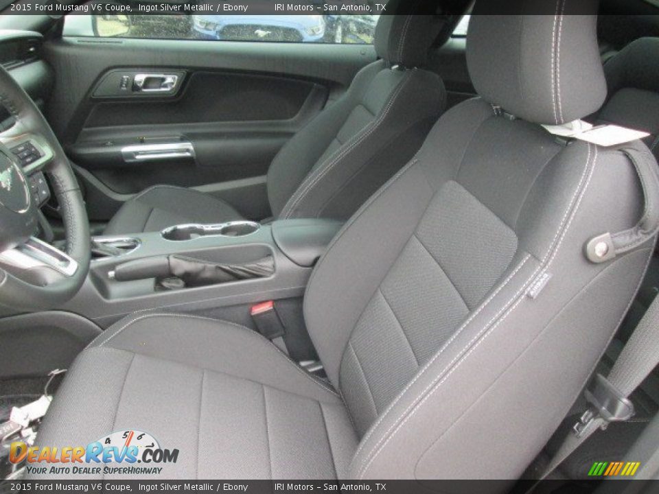 2015 Ford Mustang V6 Coupe Ingot Silver Metallic / Ebony Photo #31
