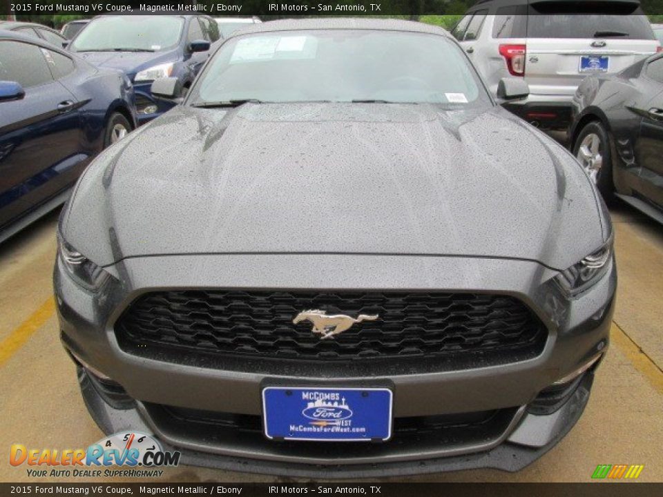 2015 Ford Mustang V6 Coupe Magnetic Metallic / Ebony Photo #8