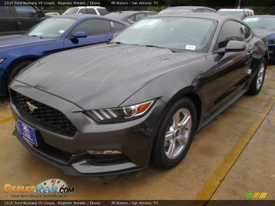 2015 Ford Mustang V6 Coupe Magnetic Metallic / Ebony Photo #9