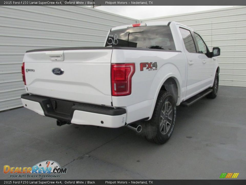 2015 Ford F150 Lariat SuperCrew 4x4 Oxford White / Black Photo #4