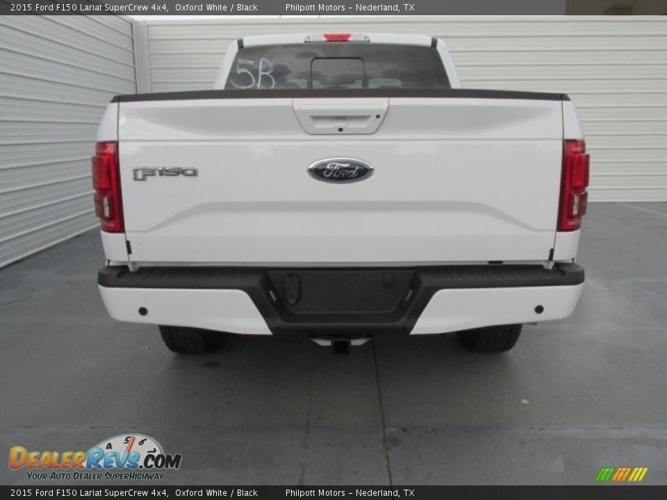 2015 Ford F150 Lariat SuperCrew 4x4 Oxford White / Black Photo #5