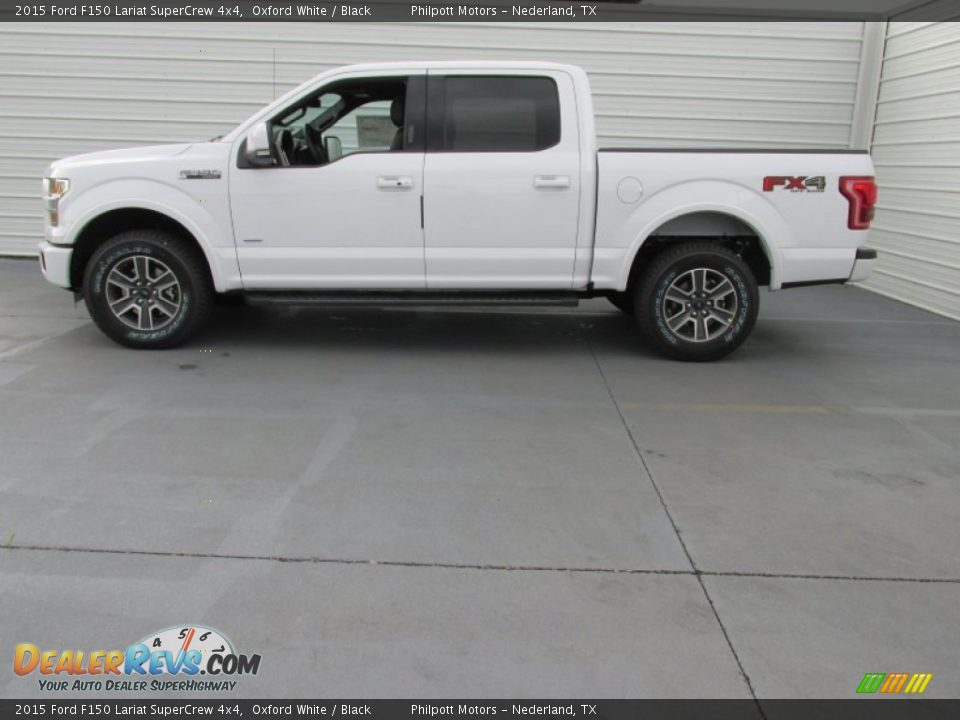 2015 Ford F150 Lariat SuperCrew 4x4 Oxford White / Black Photo #6