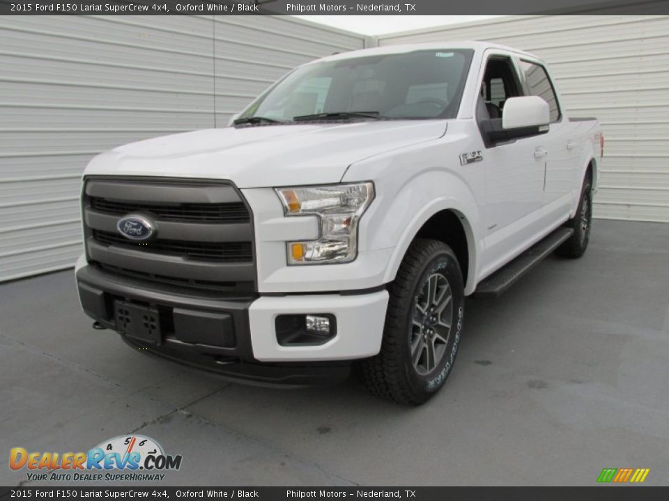 2015 Ford F150 Lariat SuperCrew 4x4 Oxford White / Black Photo #7