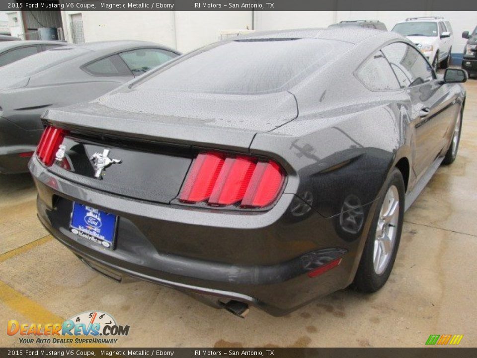 2015 Ford Mustang V6 Coupe Magnetic Metallic / Ebony Photo #14