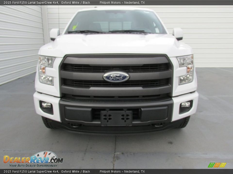 2015 Ford F150 Lariat SuperCrew 4x4 Oxford White / Black Photo #8