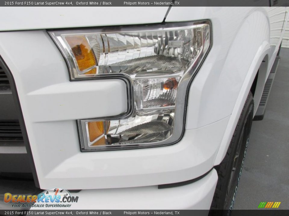 2015 Ford F150 Lariat SuperCrew 4x4 Oxford White / Black Photo #9