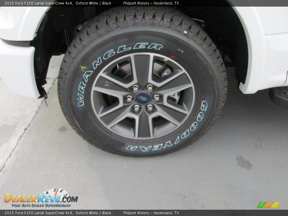 2015 Ford F150 Lariat SuperCrew 4x4 Oxford White / Black Photo #11