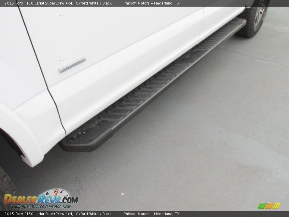 2015 Ford F150 Lariat SuperCrew 4x4 Oxford White / Black Photo #12