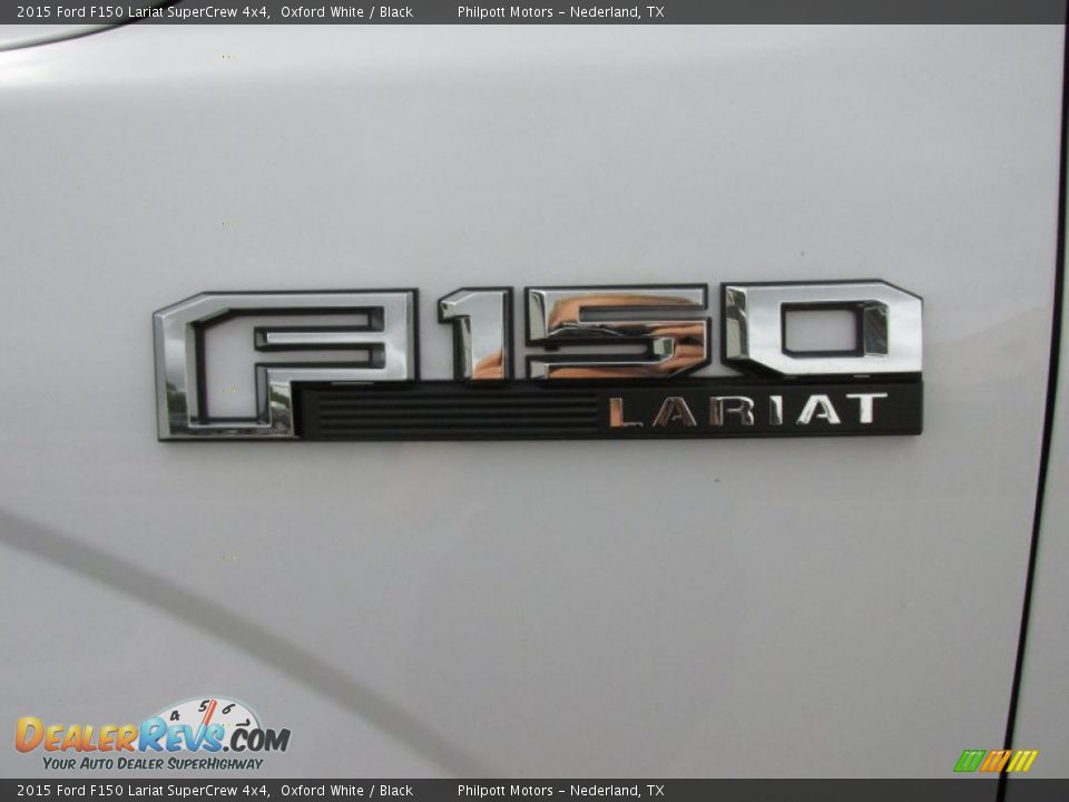 2015 Ford F150 Lariat SuperCrew 4x4 Oxford White / Black Photo #14