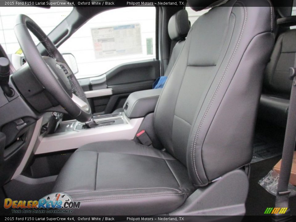 2015 Ford F150 Lariat SuperCrew 4x4 Oxford White / Black Photo #23