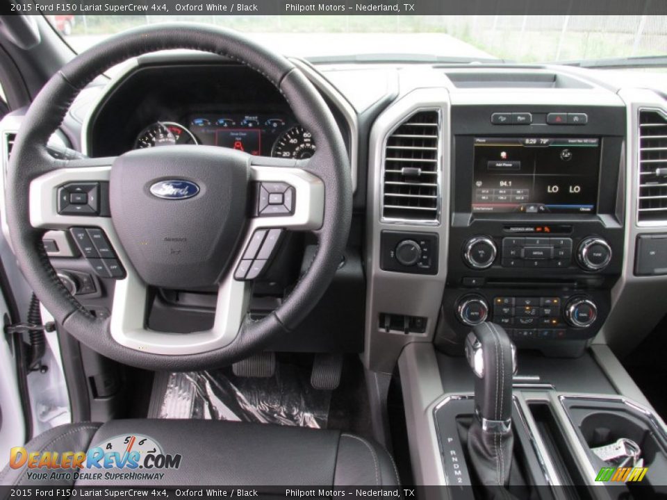 2015 Ford F150 Lariat SuperCrew 4x4 Oxford White / Black Photo #26