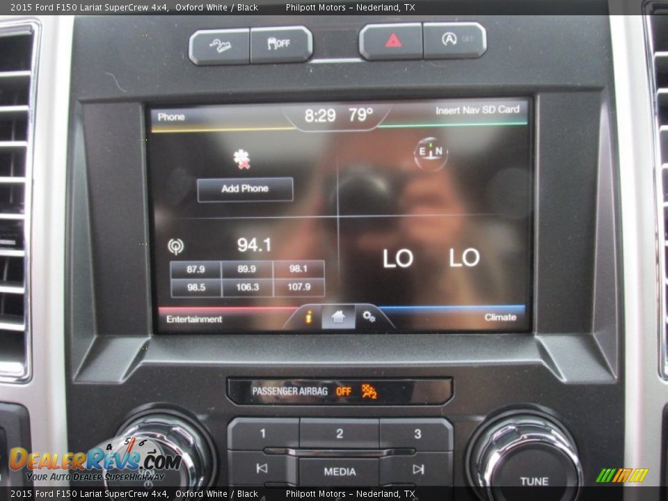 2015 Ford F150 Lariat SuperCrew 4x4 Oxford White / Black Photo #28