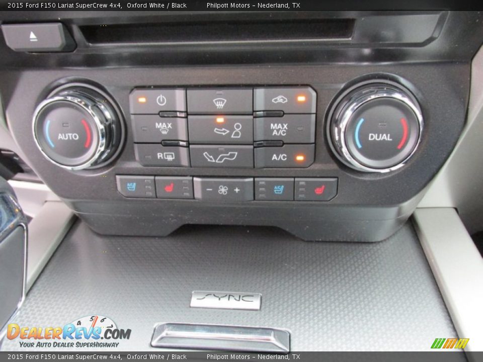 2015 Ford F150 Lariat SuperCrew 4x4 Oxford White / Black Photo #30
