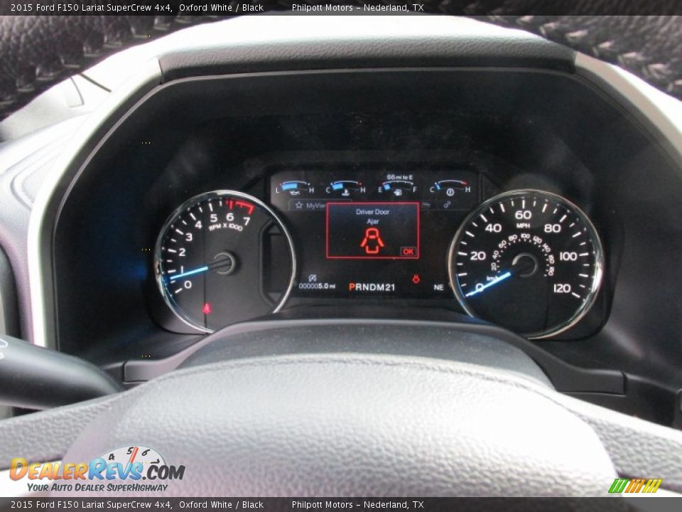 2015 Ford F150 Lariat SuperCrew 4x4 Oxford White / Black Photo #35