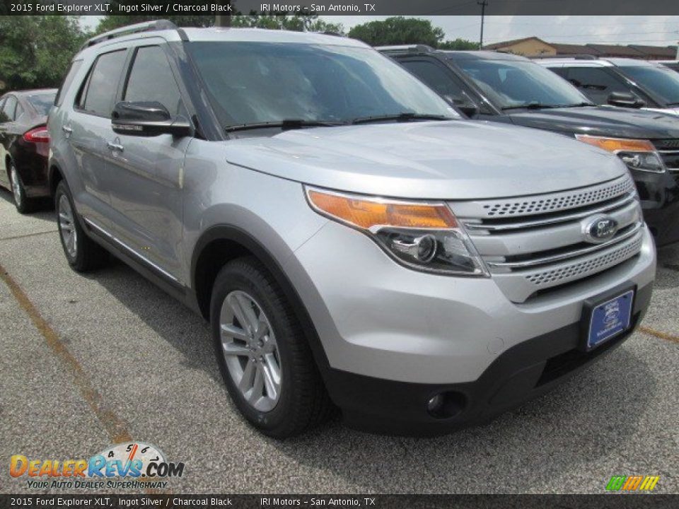 2015 Ford Explorer XLT Ingot Silver / Charcoal Black Photo #2