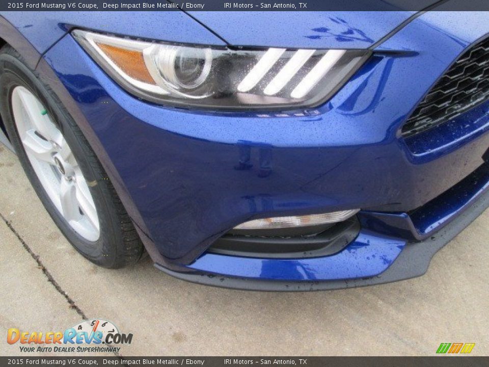 2015 Ford Mustang V6 Coupe Deep Impact Blue Metallic / Ebony Photo #4